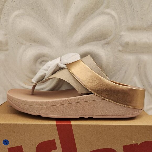 Fitflop Galaxy Toe Thong Rose Gold Sandals Size 9. NIB. - Picture 3 of 11